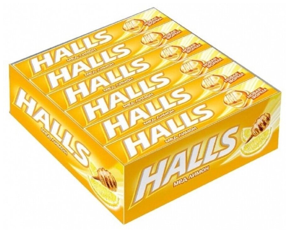 Леденцы Halls Холс Мёд и лимон, Набор по 12 шт.