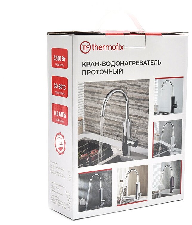 Кран-водонагреватель проточный Thermofix (белый) (КВ-43С) - фотография № 8