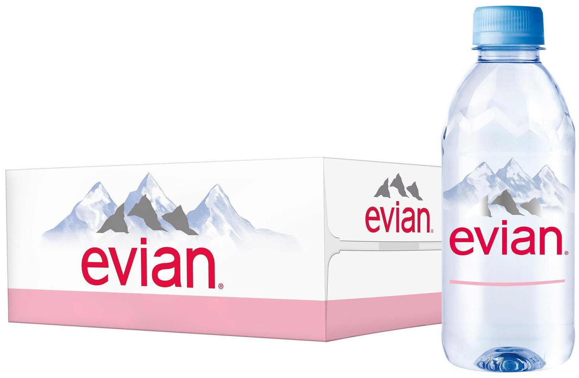 Вода минеральная природная столовая питьевая Evian негазированная, ПЭТ, 6 шт. по 0.33 л