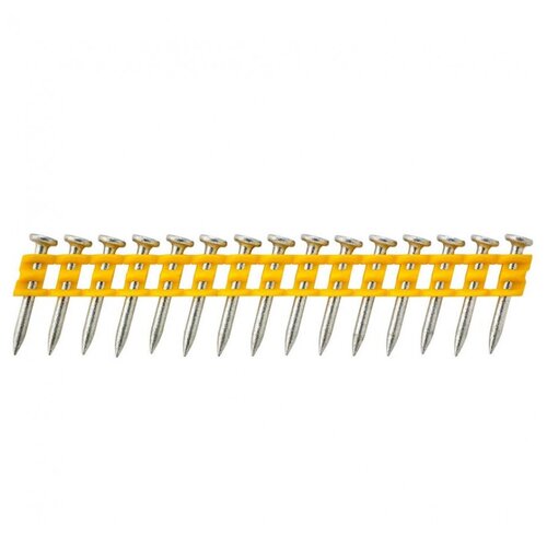 Гвозди DEWALT DCN8901040, для DCN890 по бетону, (Желтые) 2.6 x 40, оцинкованные, 1005 шт./пачка dewalt гвоздь по бетону желтый 2 6х15 dcn8901015