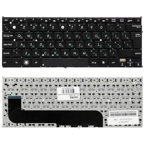 Клавиатура для ноутбука Asus UX21E UX21A UX21 Series Г-образный Enter Черная без рамки PN MP-11A93SU6528 1183₽