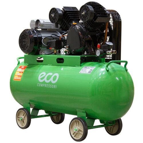 Компрессор масляный Eco AE-1005-B1, 100 л, 2.2 кВт компрессор масляный eco ae 2005 2 200 л 3 квт