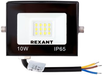 Rexant Прожекторы светодиодные и Светильник уличный консо 605-036 Прожектор светодиодный СДО 10Вт 800Лм 4000K нейтральный свет, черный корпус