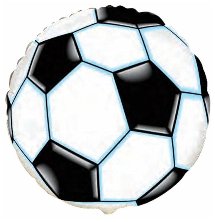 Воздушный шар фольгированный Flexmetal круглый, Футбольный мяч, 45 см