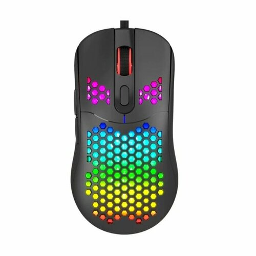 Мышь Marvo G925, игровая, проводная, оптическая, RGB, 12000 dpi, USB, 1.8 м, чёрная