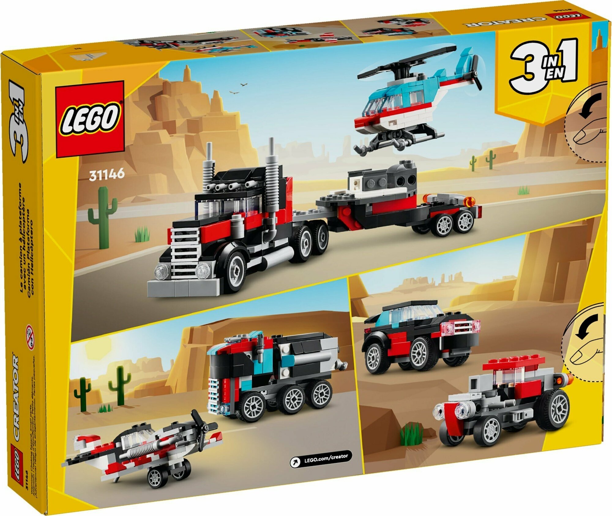 Конструктор Lego ® Creator 31146 Грузовик-платформа с вертолетом