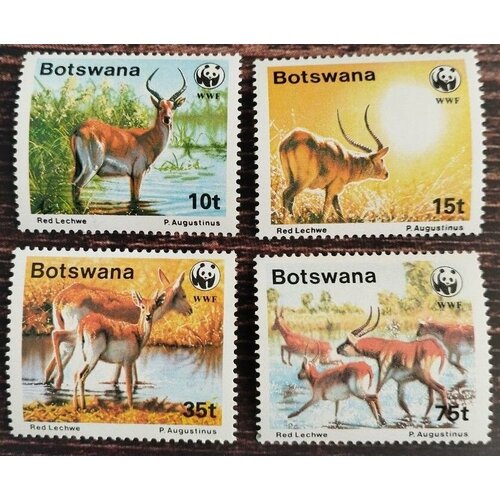 Почтовые марки Ботсвана Botswana 1988 ( фауна, антилопы, WWF )