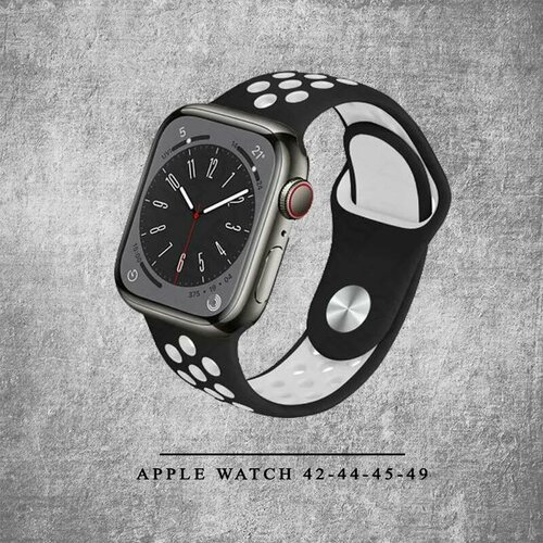 Силиконовый ремешок для Apple Watch Silicone 42-44-45-49 мм / браслет на эпл вотч Apple Watch Ultra, series 1 2 3 4 5 6 7 8 /SE/SE