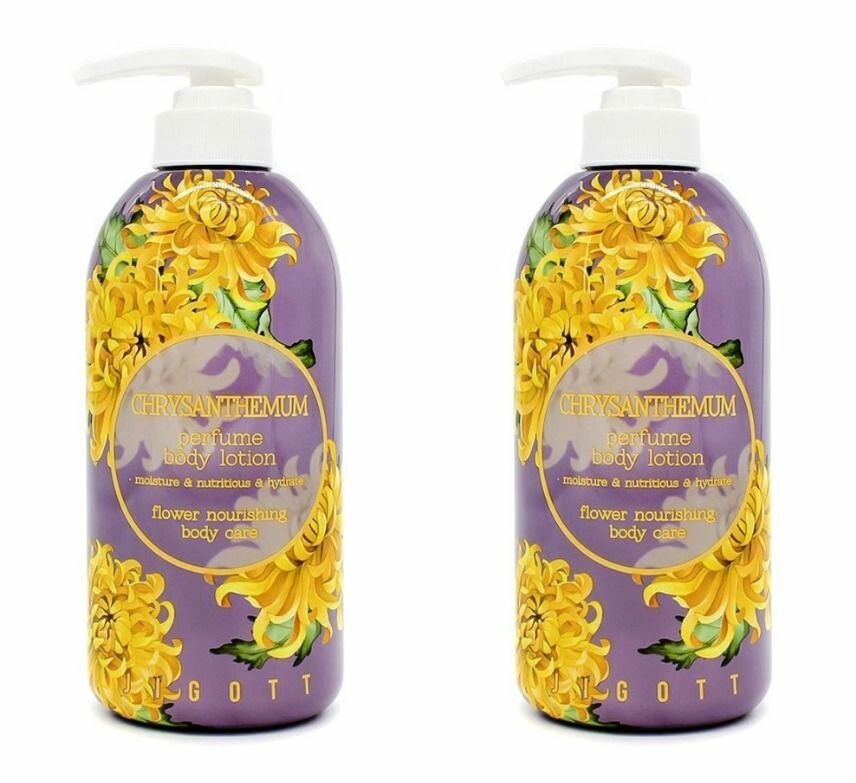 Jigott Парфюмированный лосьон для тела с экстрактом хризантемы Chrysanthemum Perfume Body Lotion, 500 мл - 2 штуки