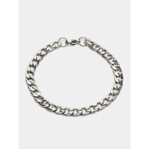 Браслет-цепочка, 1 шт., размер 21 см, серебристый