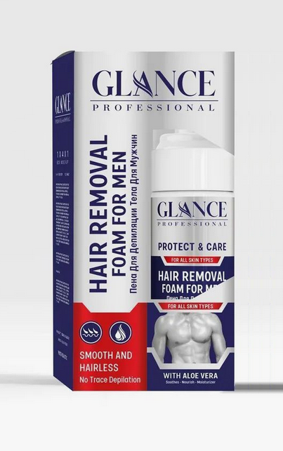 Картинки GLANCE Professional Крем-пена для депиляции FOR MEN, 150мл