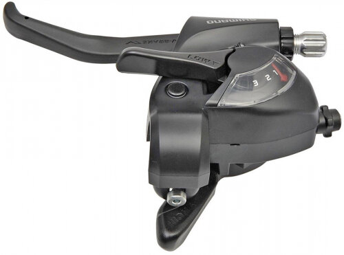 Шифтер Shimano Tourney EF41 левый 3ск трос 1800мм черный ASTEF41LBL