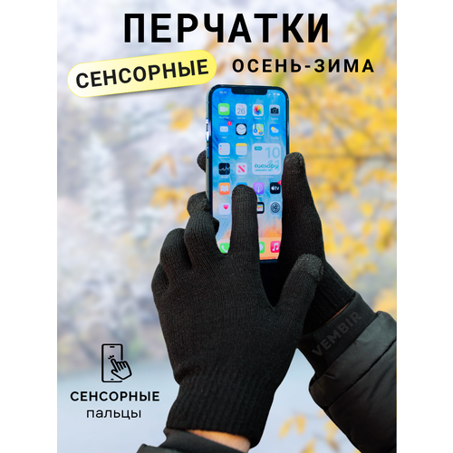 фото Перчатки vembir для мужчин и женщин, размер универсальный, черный