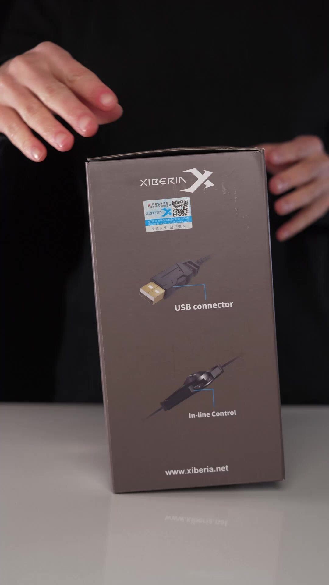Наушники игровые с микрофоном проводные Xiberia v23 мониторные USB для ПК черные с RGB-подсветкой — фото 1