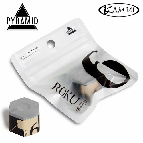 Мел для бильярда Kamui Roku Pyramid Slate, 1 шт. серый