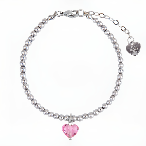 Браслет Oh Mary Did, 1 шт., размер 16 см, размер one size, серый металлик