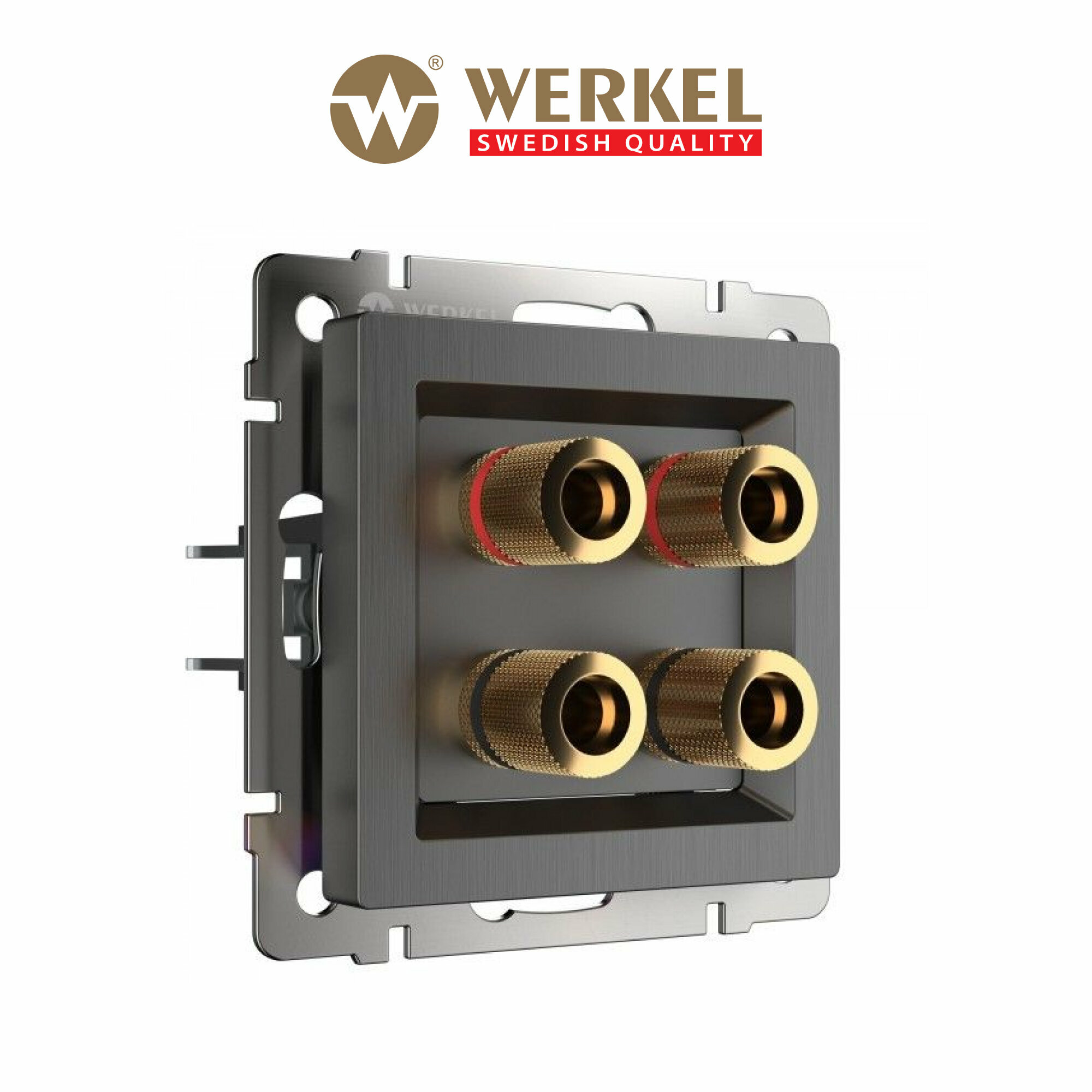 Акустическая розетка Werkel W1185004 цвет графит рифленый IP20