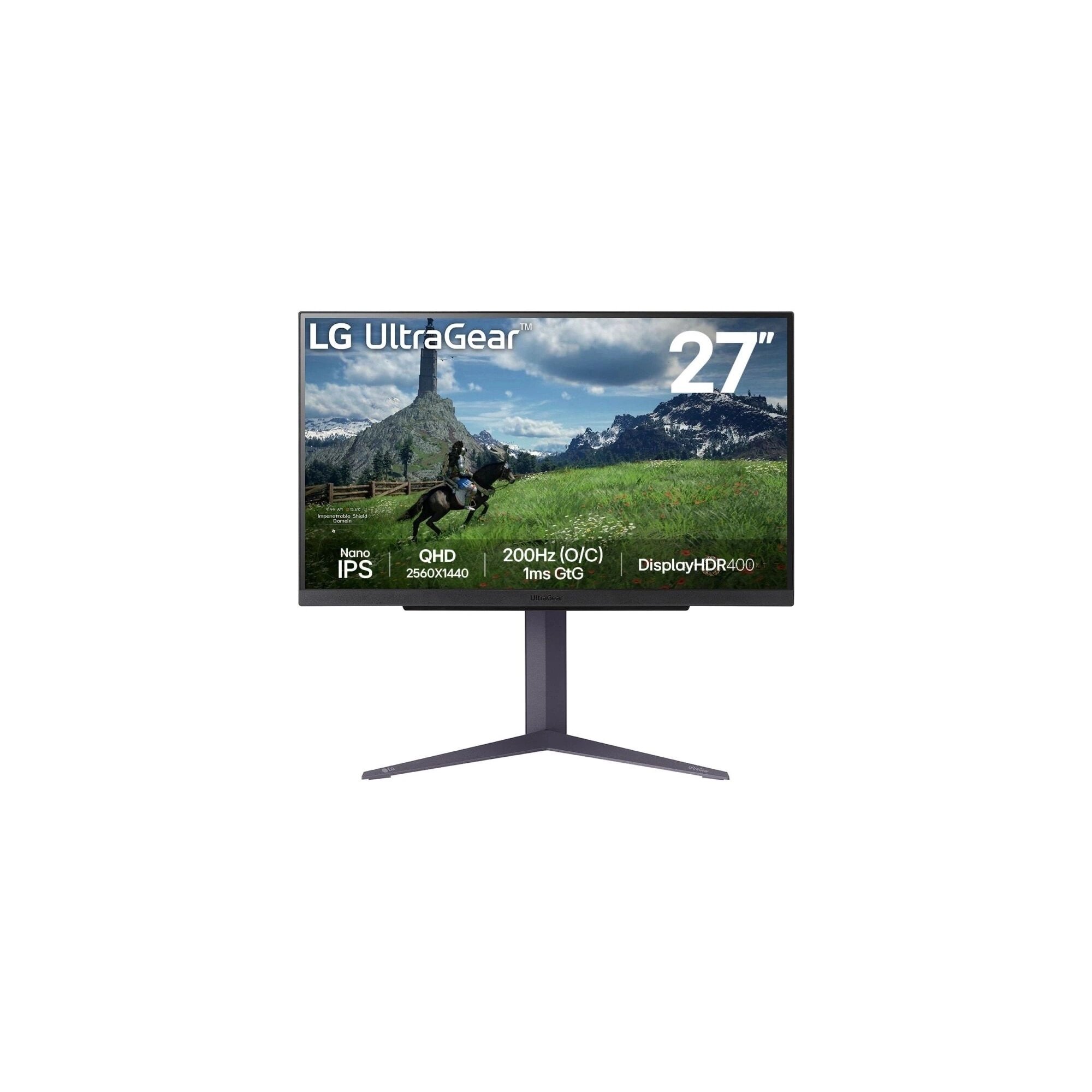 Монитор 27" LG UltraGear 27GS85Q-B, 2560х1440, 200 Гц, IPS, черный (27gs85q-b. aruz)