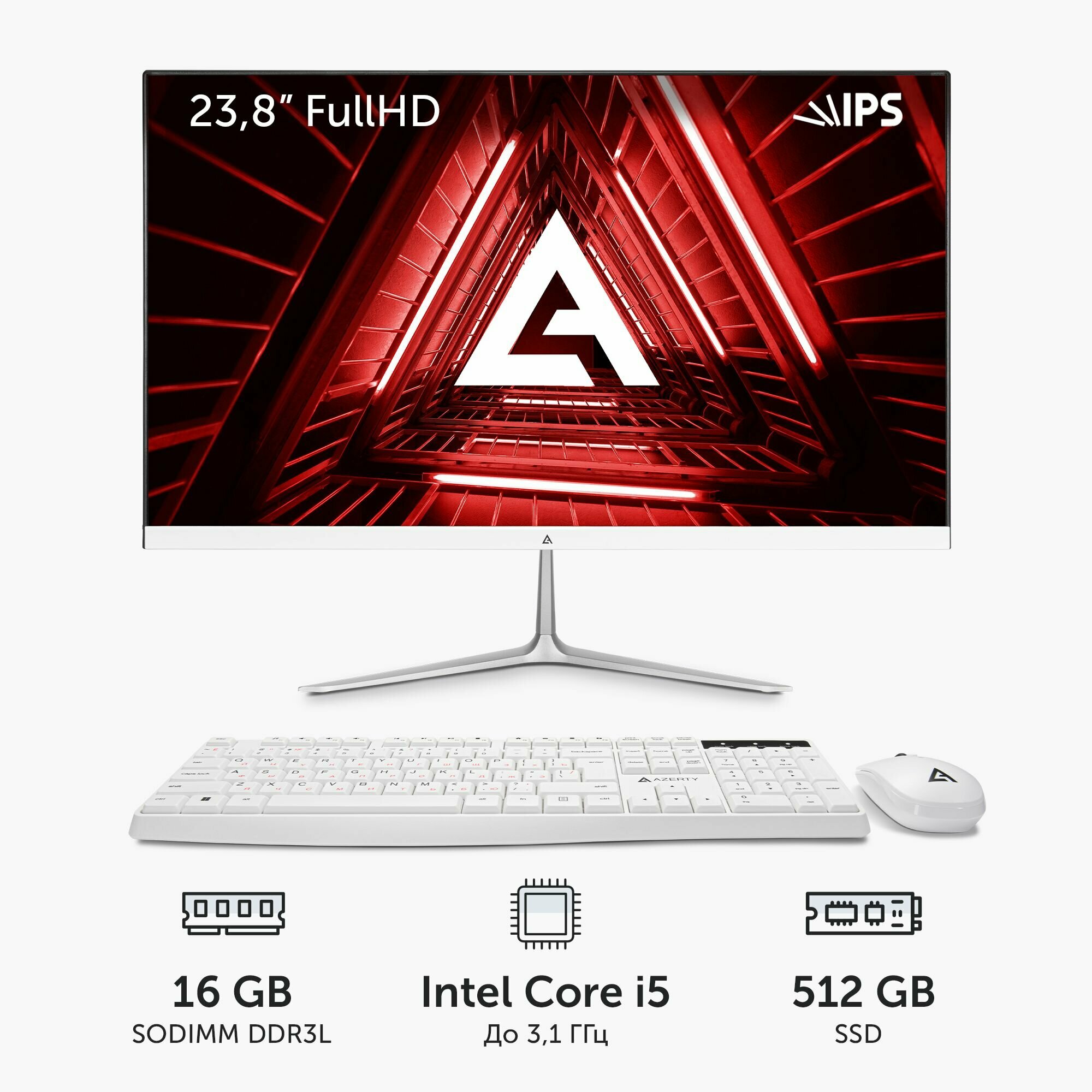 Моноблок Azerty AZ-2414 (24" IPS 1920x1080 Intel i7-2630QM 4x2GHz 16Gb DDR3L 512Gb SSD)