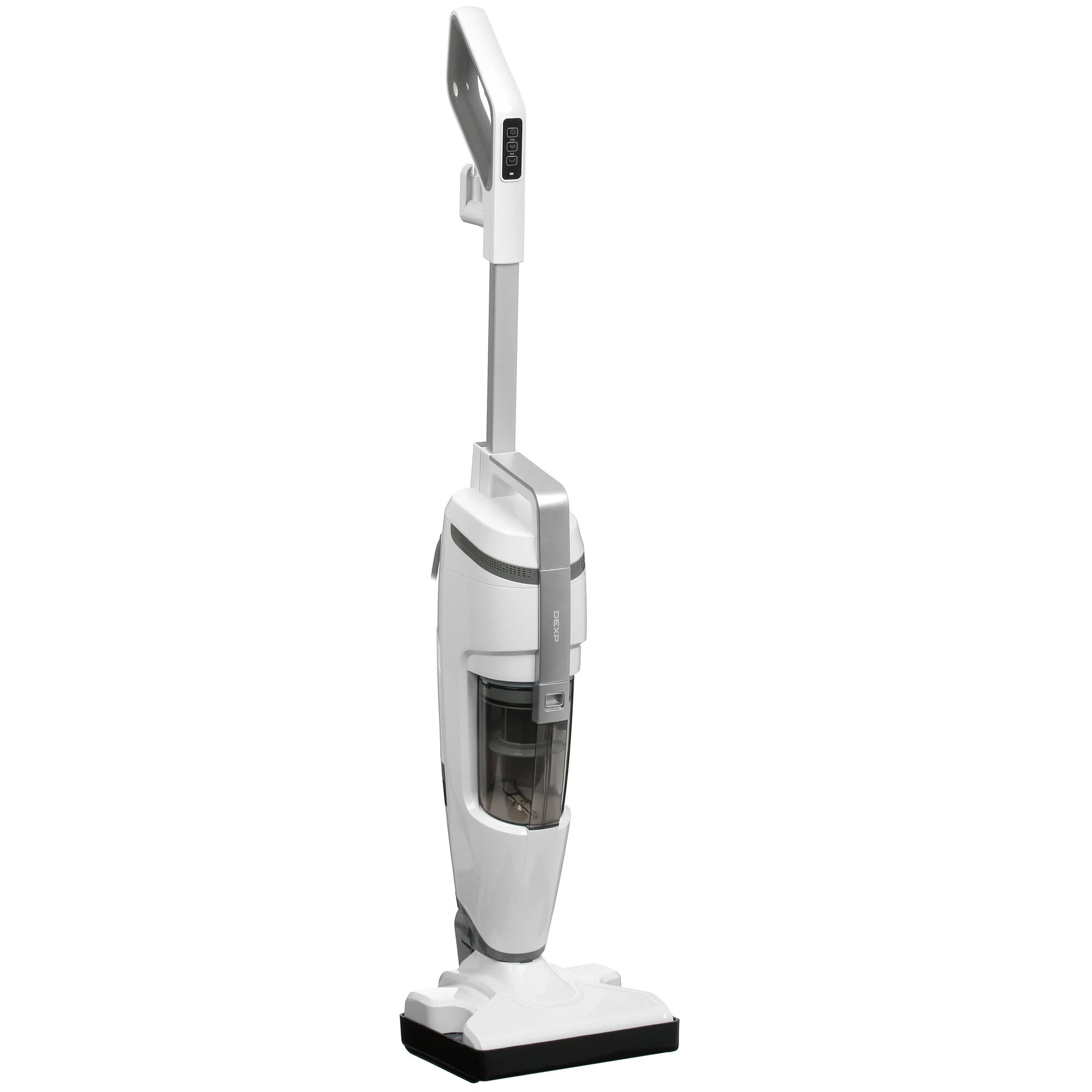 Паровой пылесос вертикальный DEXP SVC-1600, белый (уборка: влажная, паром, сухая, пылесборник - 1.1 л)