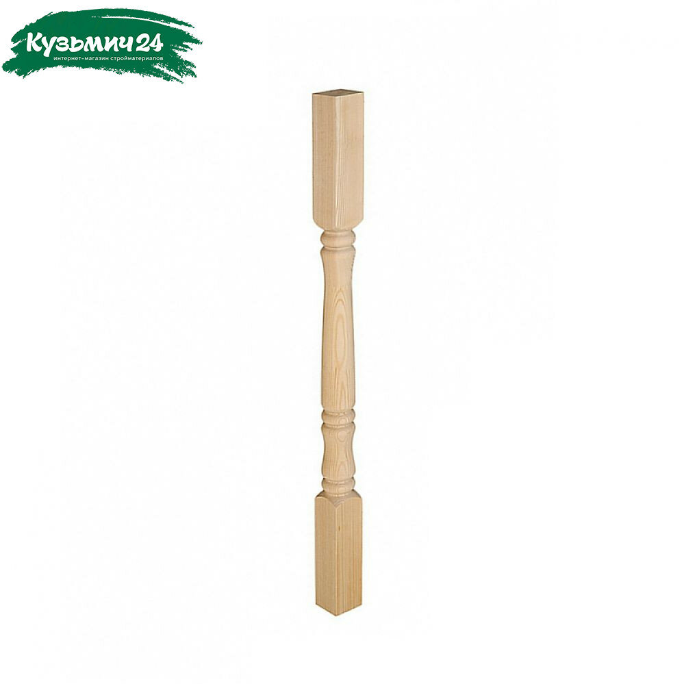 Балясина Т-2 квадратная Сосна 50х50х900 мм деревянная для лестницы