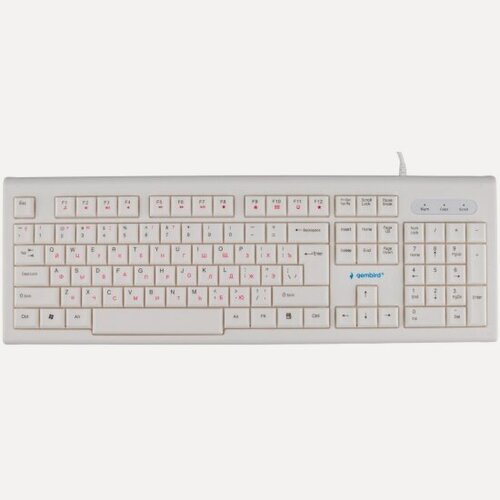 Изображение товара Клавиатура Gembird KB-8354U бежевый/белый