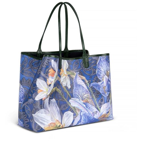 Сумка шоппер GOURJI Ирисы 56х29х14 см сафьяно