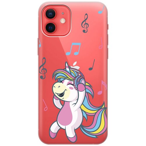 Силиконовый чехол на Apple iPhone 12 / 12 Pro / Эпл Айфон 12 / 12 Про с рисунком Musical Unicorn силиконовый чехол на apple iphone 14 pro эпл айфон 14 про с рисунком musical unicorn