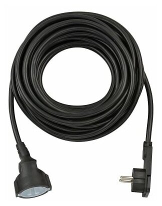 Удлинитель 10 м с плоской вилкой Brennenstuhl Quality Extension Cable, черный (1168980010)