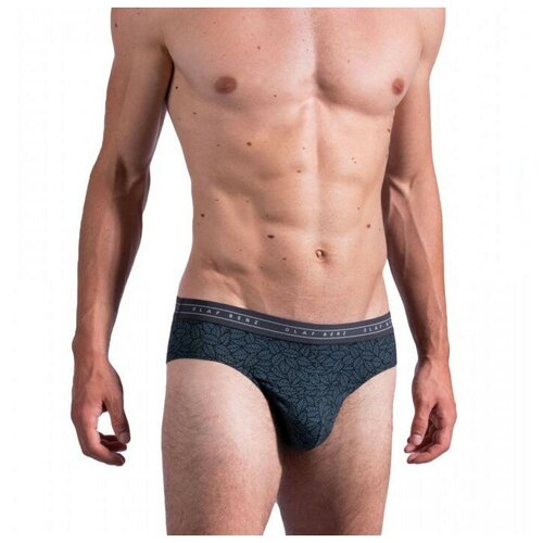 фото Трусы-брифы "red 2164 sportbrief - blue leaf" / olaf benz / синий / размер 2xl