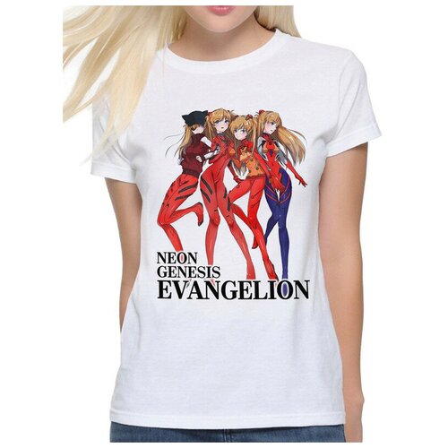 Футболка DreamShirts Studio Евангелион / Neon Genesis Evangelion / Аниме / Аска Лэнгли / Женская Белая M