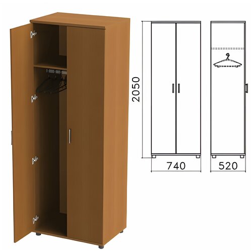 Шкаф для одежды Фея 740х390х2000 мм цвет орех милан ШФ175 18545₽
