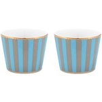 Набор из 2-х подставок для яиц Pip Studio Love Birds Stripes Blue-Khaki, 51.011.005 - изображение