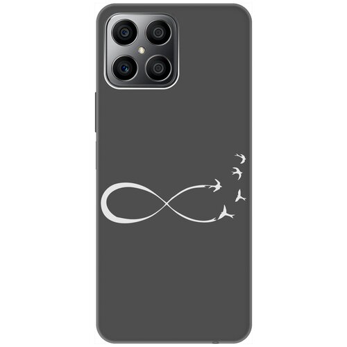 Матовый Soft Touch силиконовый чехол на Honor X8, Хонор Икс 8 с 3D принтом Infinity W черный матовый soft touch силиконовый чехол на honor x8 хонор икс 8 с 3d принтом maple черный