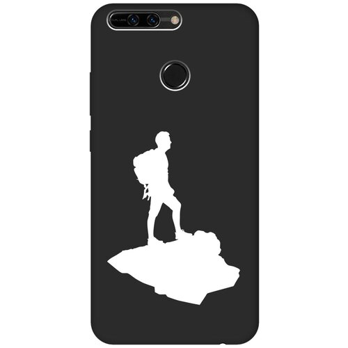 Матовый чехол Trekking W для Honor 8 Pro / Хонор 8 Про с 3D эффектом черный матовый чехол trekking w для honor 6c pro хонор 6с про с 3d эффектом черный