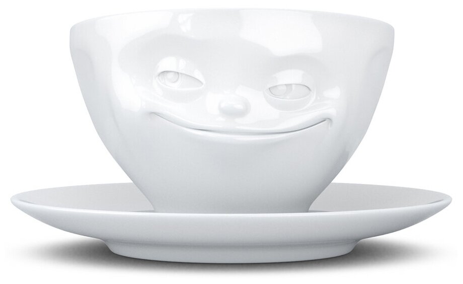 Чайная пара Tassen Grinning, 200 мл, белая