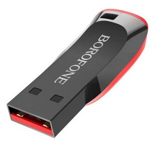 USB флеш-накопитель BOROFONE BUD2, USB 2.0, 128GB, черный