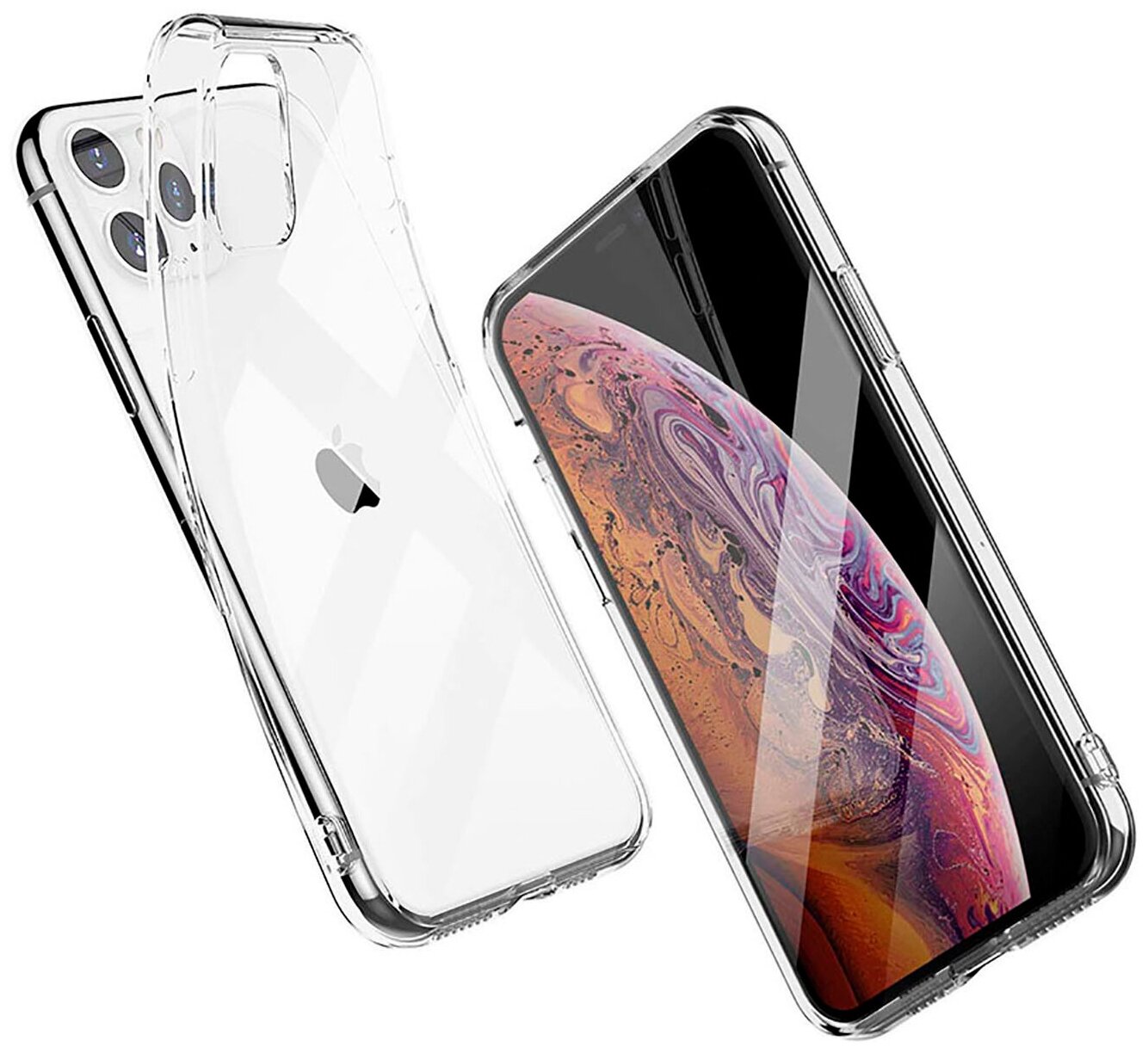 Силиконовый чехол на Apple iPhone 11 Pro Max / Эпл Айфон 11 Про Макс прозрачный