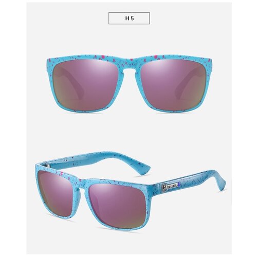 фото Солнцезащитные очки filinn, прямоугольные, ударопрочные, складные, устойчивые к появлению царапин, с защитой от уф, голубой