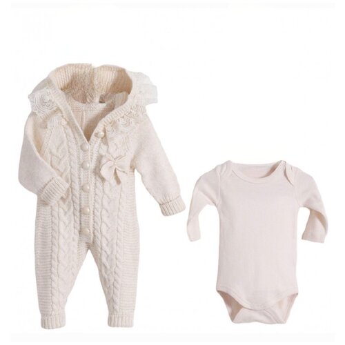 Комбинезон+боди для девочки, Nipperland, размер 3-6М (56-62см)