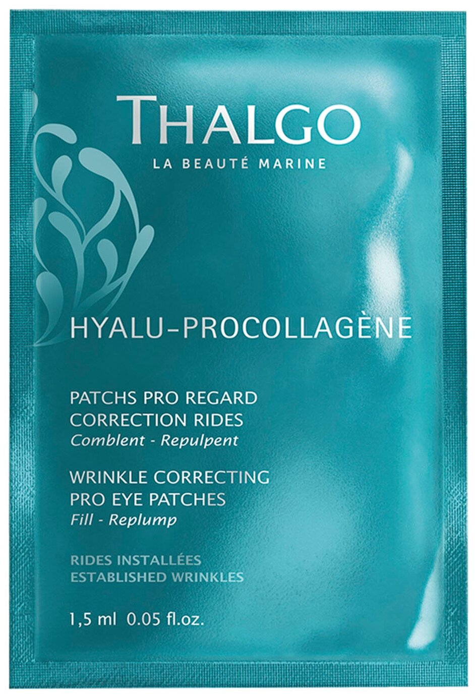 Патчи THALGO для разглаживания кожи вокруг глаз Wrinkle Correcting Pro Eye Patches, 8 саше x 2 патча