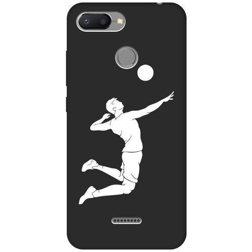 Матовый чехол Volleyball W для Xiaomi Redmi 6 / Сяоми Редми 6 с 3D эффектом черный матовый чехол kickboxing w для xiaomi redmi 6 сяоми редми 6 с 3d эффектом черный