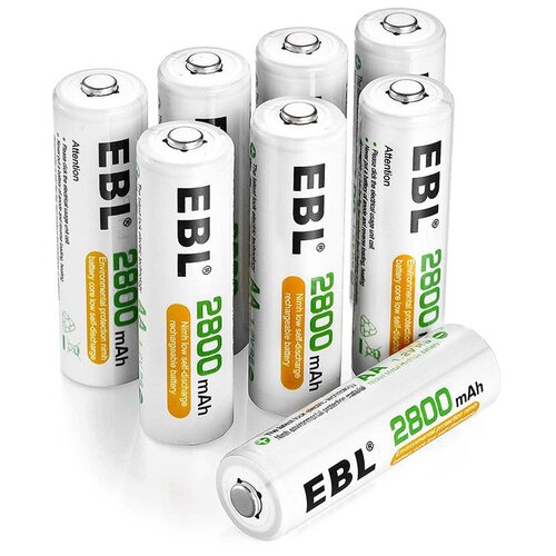 Комплект аккумуляторных батарей EBL AA 2800mAh (8шт)