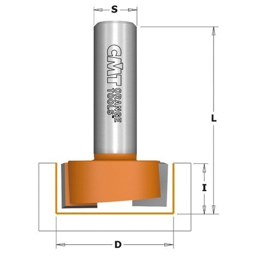 Фреза концевая CMT пазовая D=31,7 I=12,7 S=12,0 L=54,0