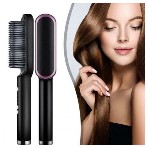 Электрическая расческа-выпрямитель для волос "Straight Comb" FH909, Temperture Control Hair Straightener - фотография № 3