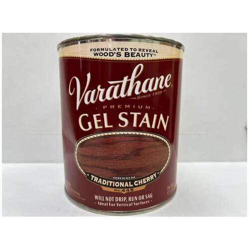 Гель - Масло для дерева, Varathane Premium Gel Stain , для внутренних и наружных работ, Традиционная вишня, 0,946 л