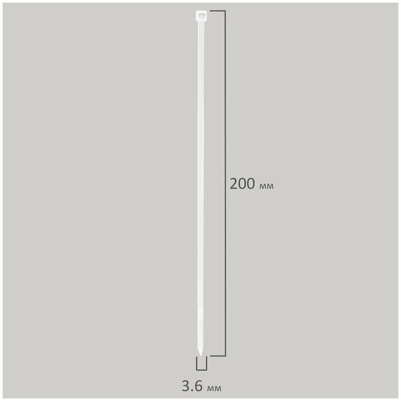 Хомут кабельный нейлоновый бел. 3.6х200 (уп.100шт) TOKOV ELECTRIC TKE-HNS-3.6-200-W/100 - фотография № 15