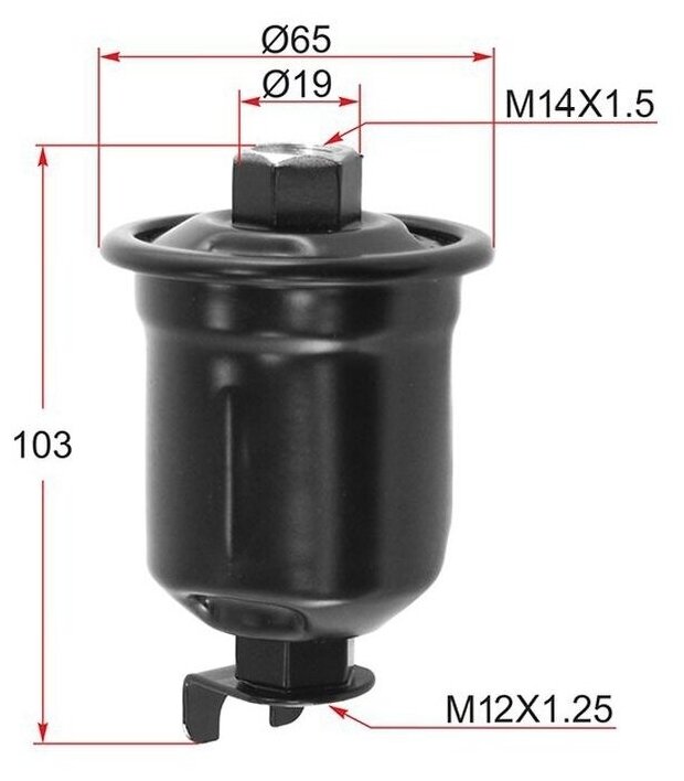 SAT Фильтр топливный TOYOTA RAV4 SXA1 94-00