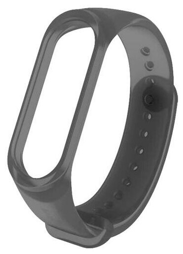 Aксессуар Ремешок Red Line для Xiaomi Mi Band 5 Silicone Transparent-Black УТ000022690