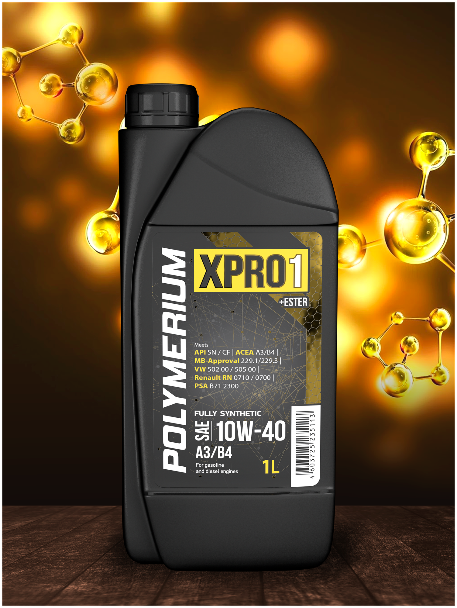 Моторное масло Polymerium XPRO1 10W40 SN 1л (xpro110401)